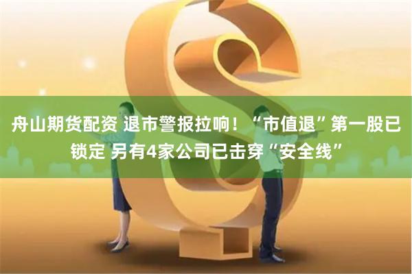 舟山期货配资 退市警报拉响！“市值退”第一股已锁定 另有4家公司已击穿“安全线”